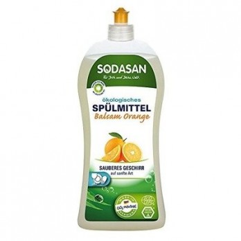 Detergent vase lichid cu balsam bio portocala Sodasan, 1L