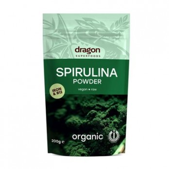 Spirulina pulbere organica, Dragon Superfoods, 200gr