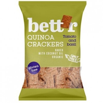 Crackers cu quinoa, rosii si busuioc fara gluten eco Bettr, 100gr