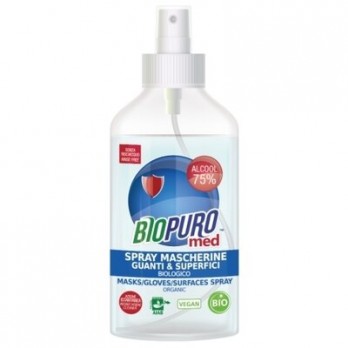 Spray igienizant pentru masca, manusi si suprafete bio Biopuro, 250ml 