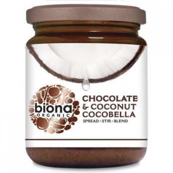 Unt de cocos cu ciocolata CocoBella bio, Biona, 250gr