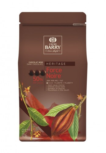 BARRY CALLEBAUT- Ciocolată neagră- FORCE NOIRE, cacao 50%, dropsuri, 5kg