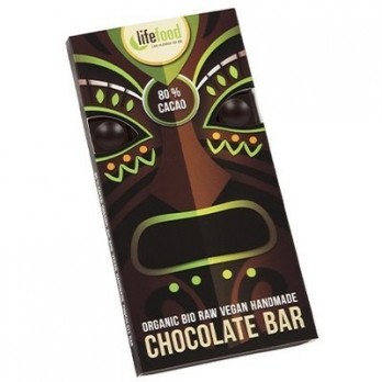  Ciocolata cu 80% cacao raw bio,  Lifefood, 70gr